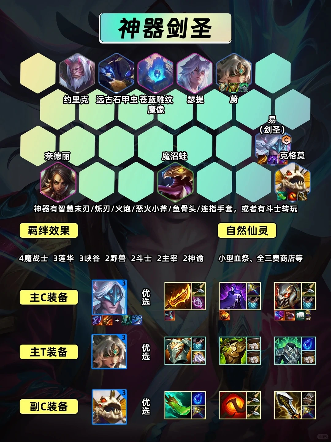 金铲铲之战S18「魔战士神器剑圣」攻略：无极剑道砍翻全场
