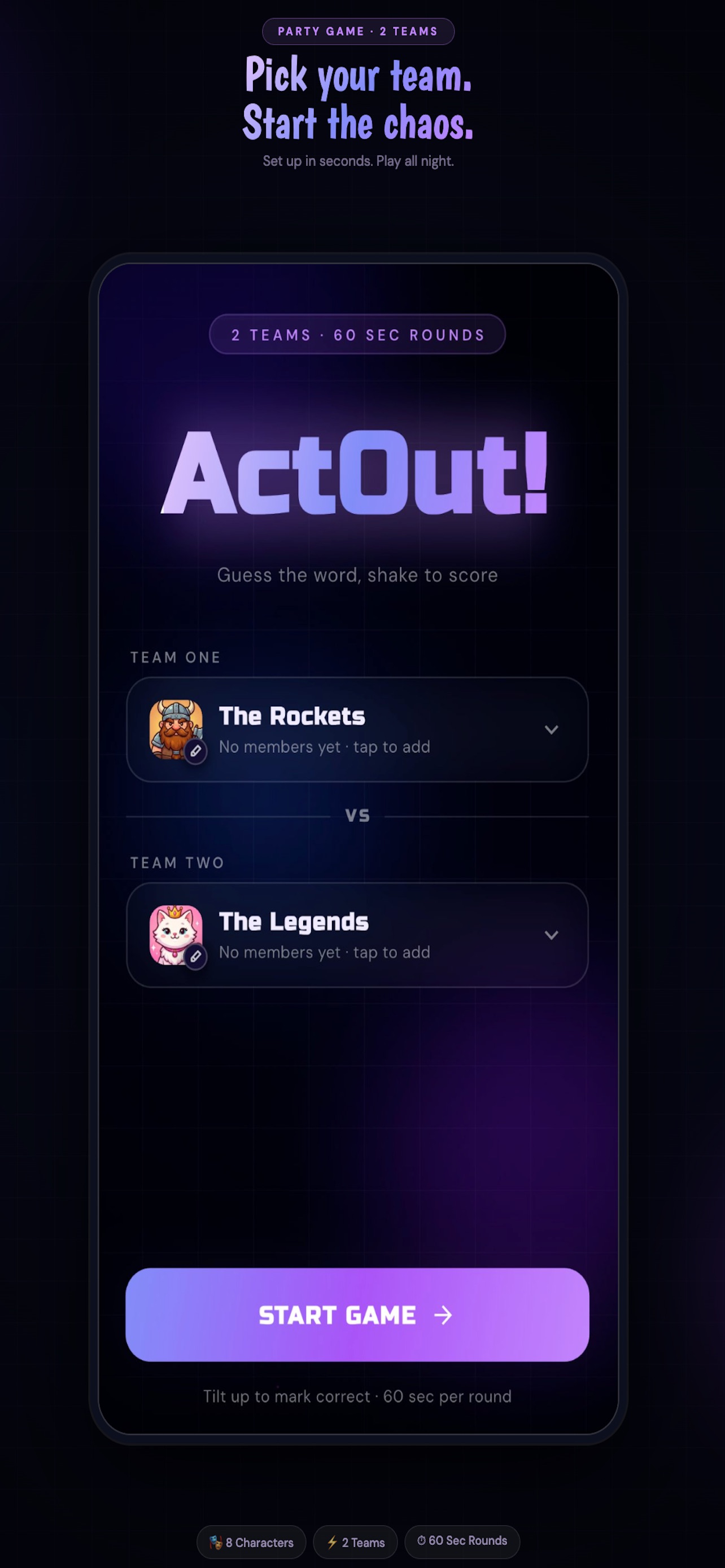ActOut! - Party Game iOS 游戏截图 1