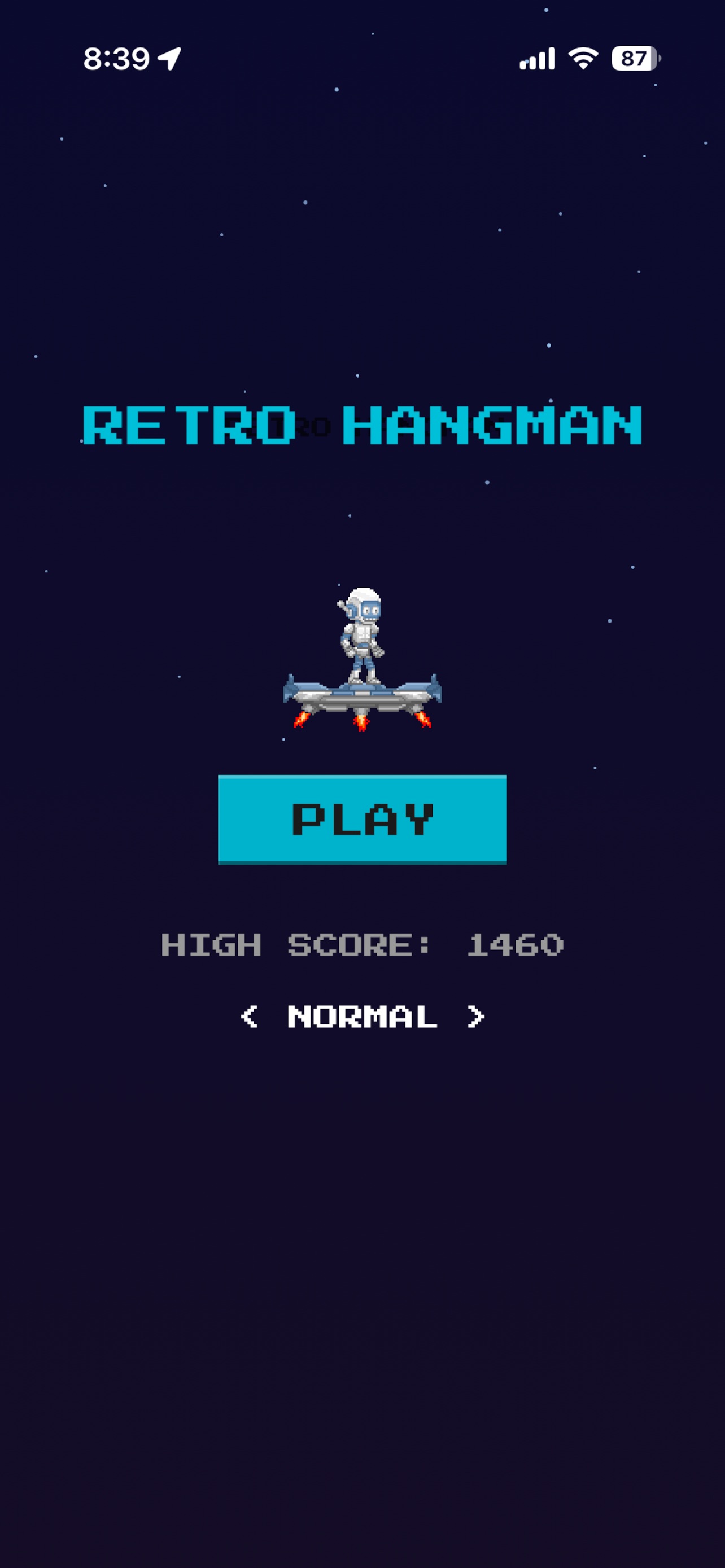 Retro Hangman iOS 游戏截图 1