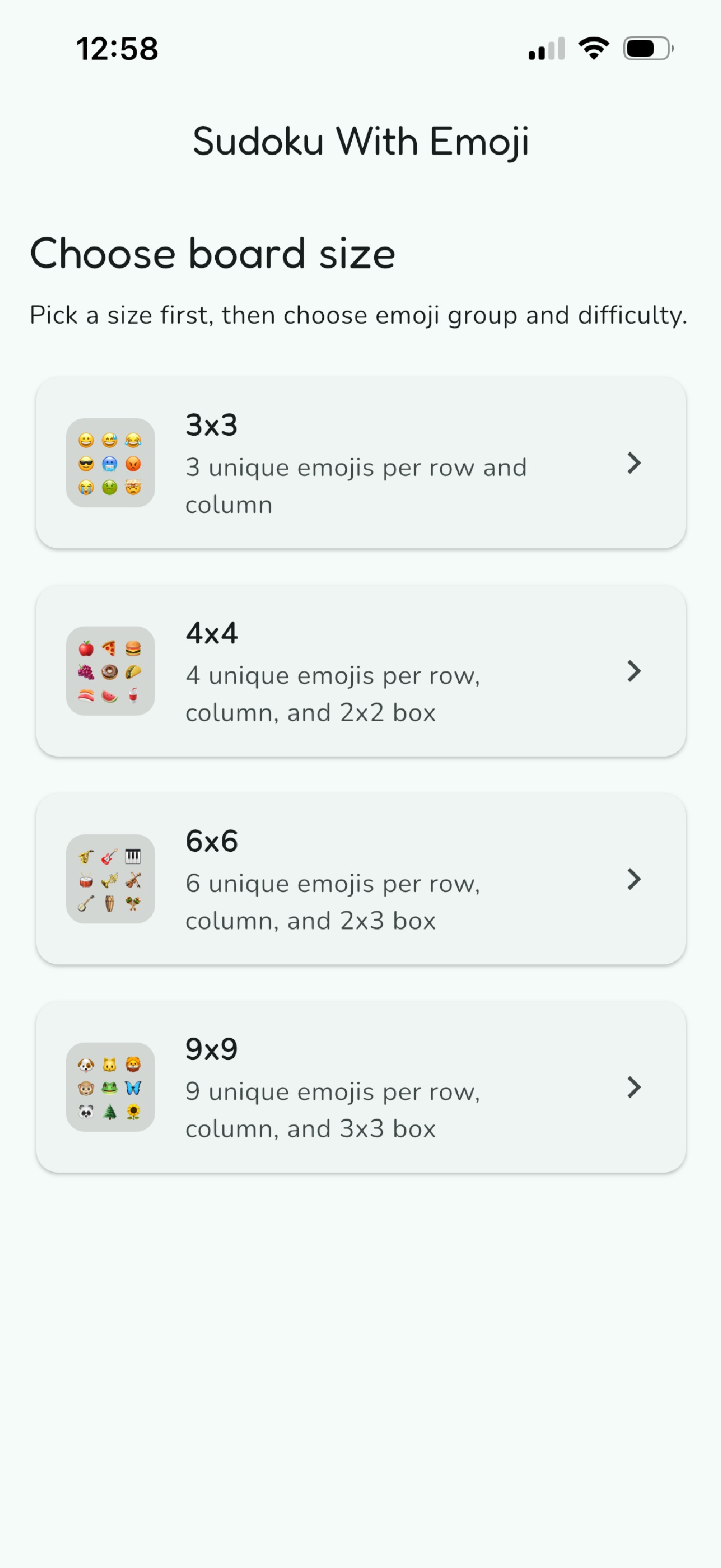Sudoku With Emoji iOS 游戏截图 1
