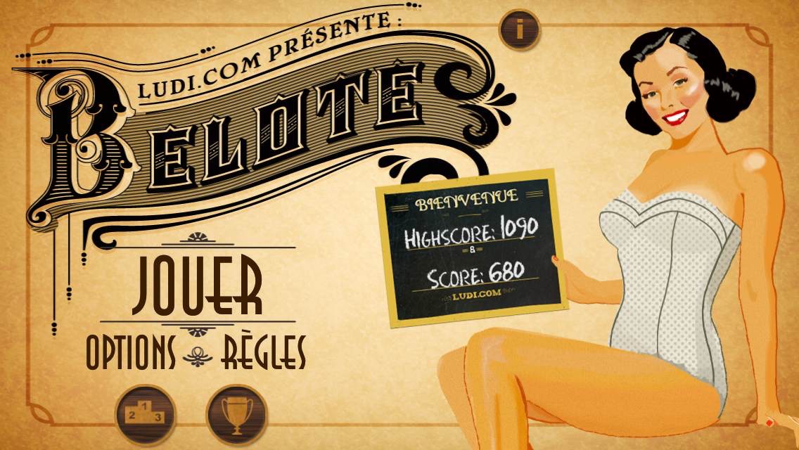 Belote & Coinche LITE iOS 游戏截图 1