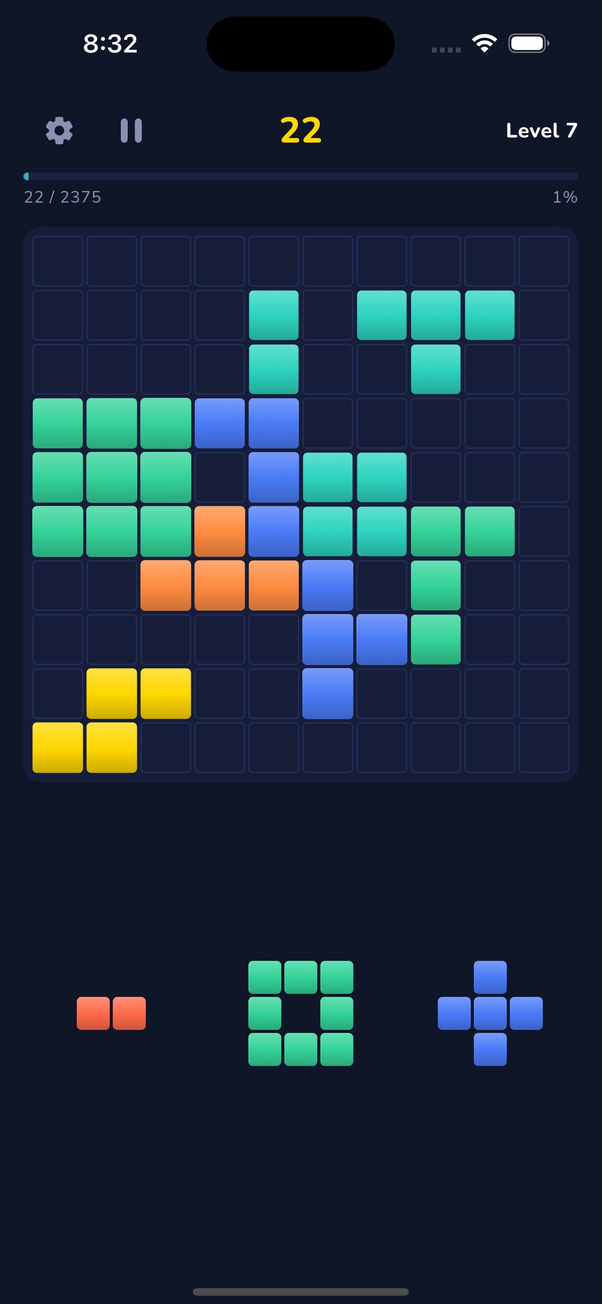 Math Block Blast iOS 游戏截图 1