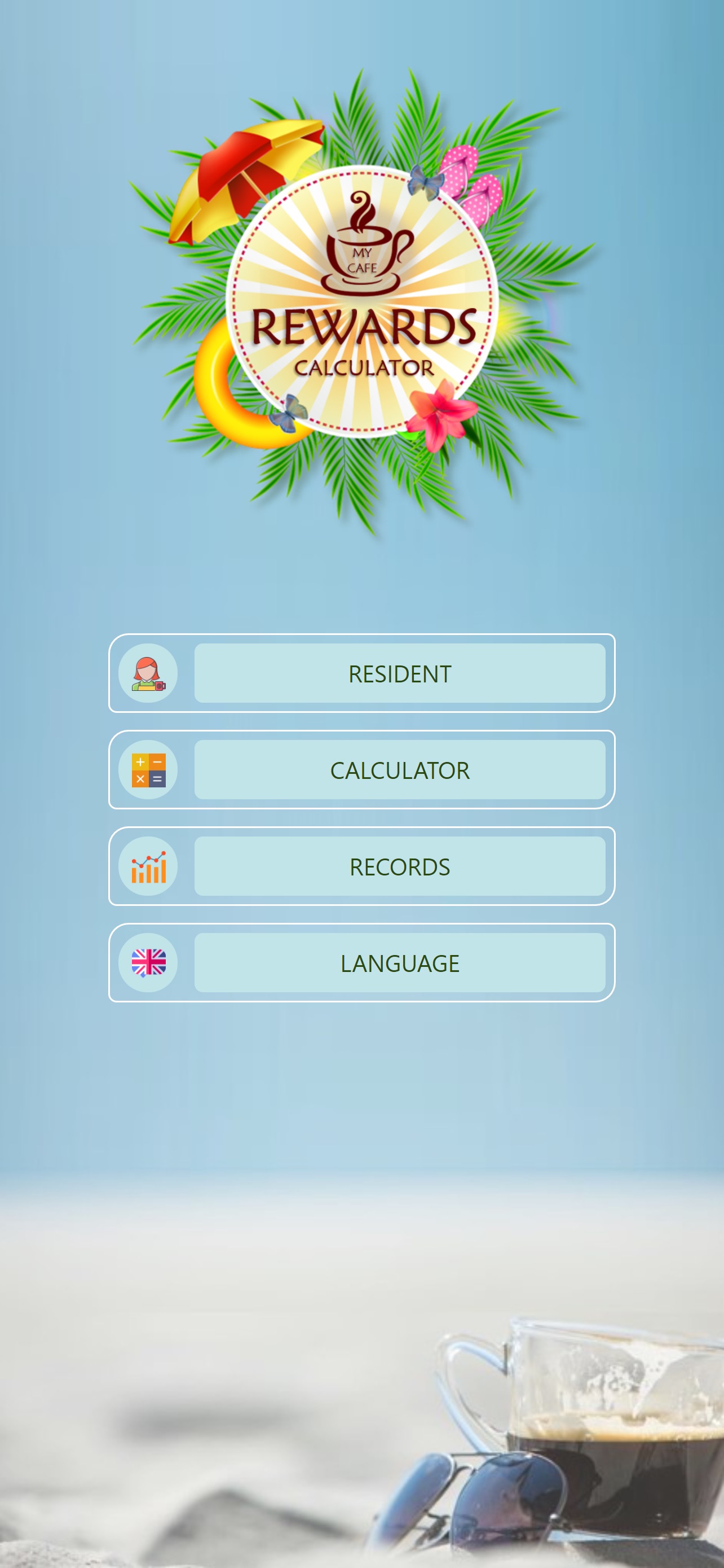 My Cafe Rewards Calculator iOS 游戏截图 1