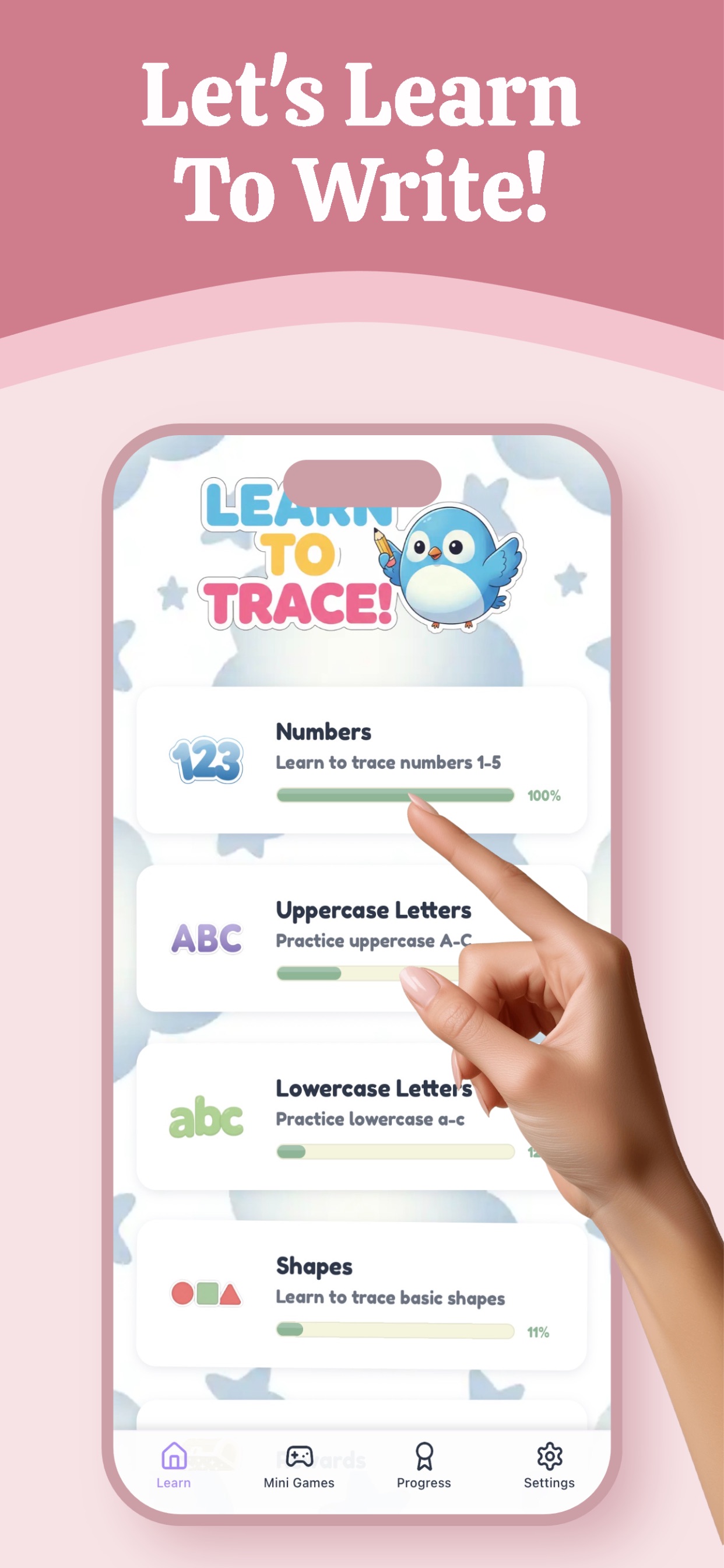 Learn To Trace ABC 123 Games iOS 游戏截图 1