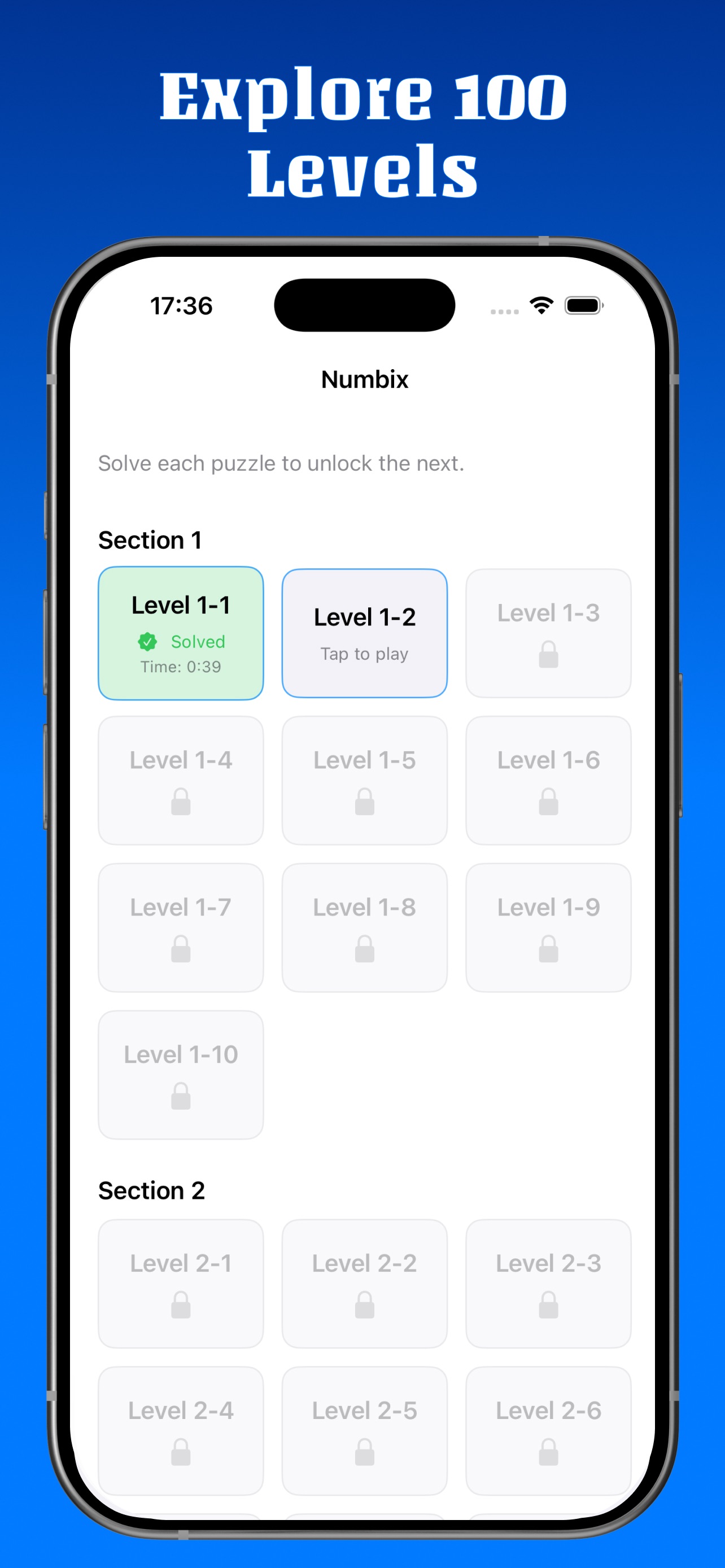 Numbix &ndash; Logic Number Puzzle iOS 游戏截图 1