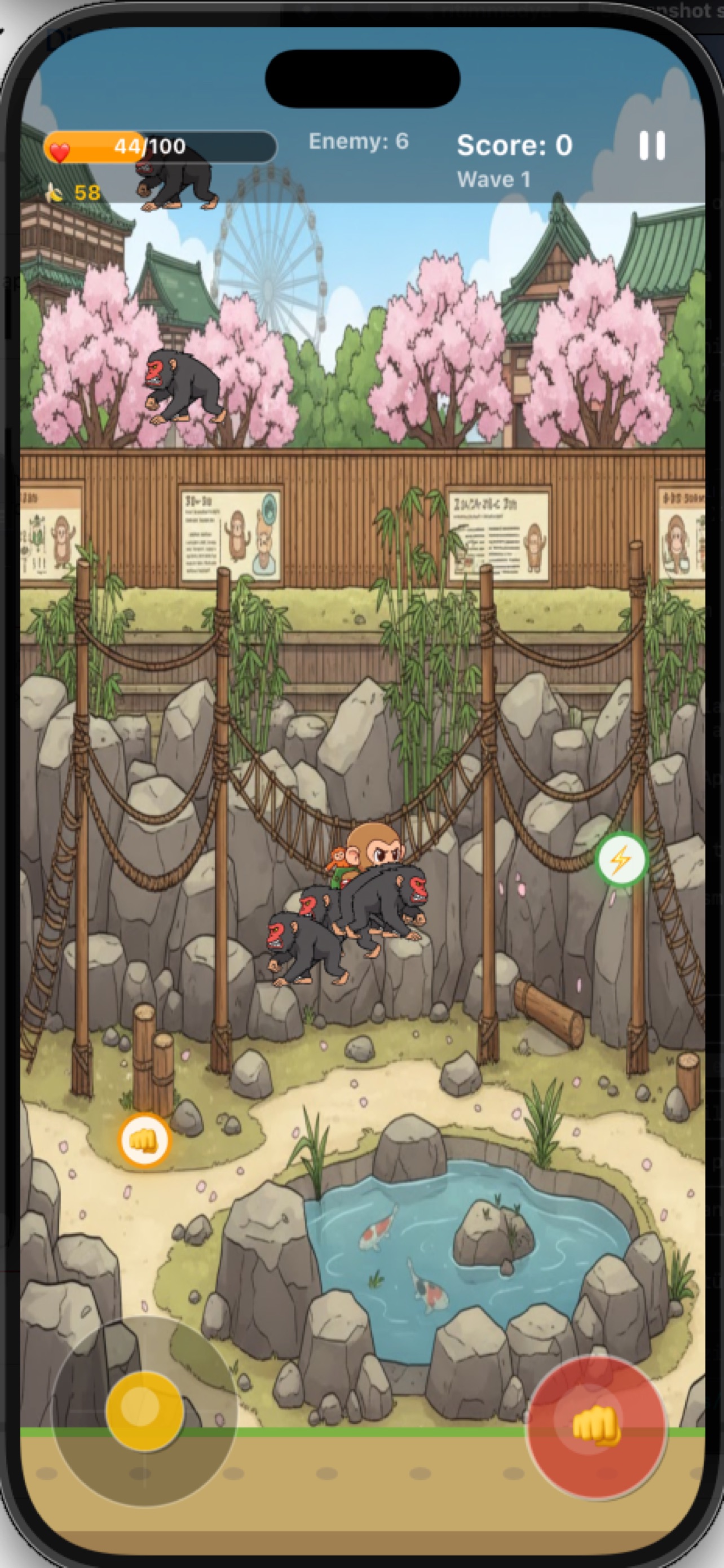 Punch Monkey: Find My Family iOS 游戏截图 1