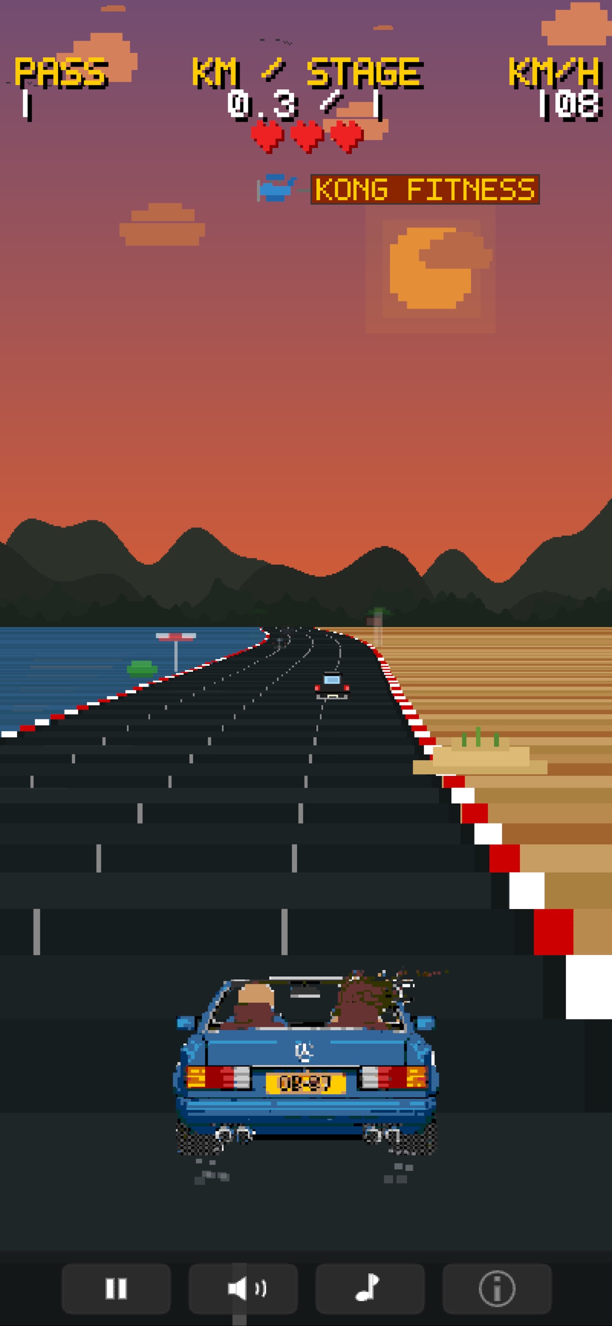 Outburn 87 Retro Arcade Racing iOS 游戏截图 1