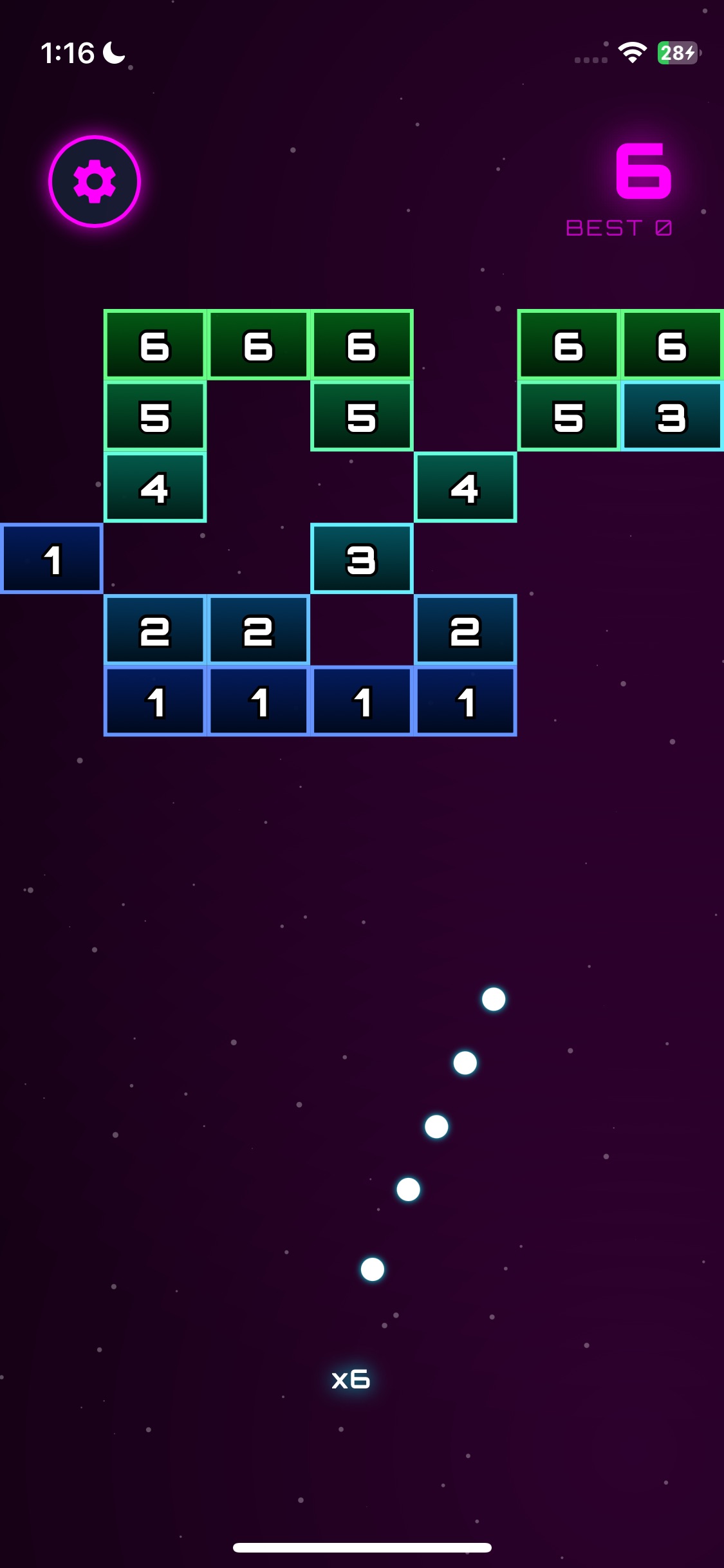 Neon Bricks: Brick Breaker iOS 游戏截图 1